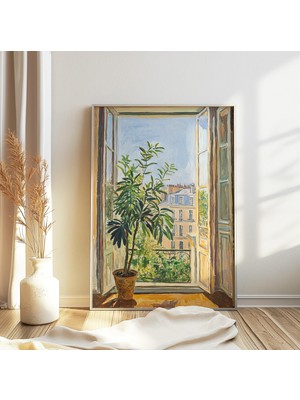 Ninastore Henri Matisse Posteri – Açık Pencere Baskısı Paris Duvar Sanatı Çiçekli Yaz Baskısı Botanik Dekor Ma