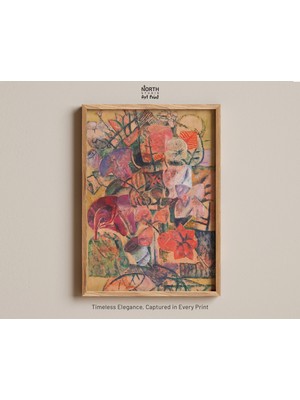 Ninastore Botanik Soyut Vintage Duvar Sanatı Buketi Çiçek Baskısı Yağlı Boya Tablo Baskısı Estetik Duvar Sanat