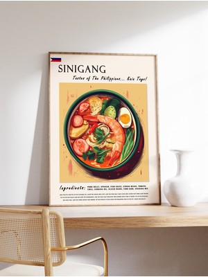 Ninastore Sinigang Filipin Yemekleri Posteri, Filipin Yemekleri Baskısı, Filipinler Yemek Sanatı, Mutfak Dekor