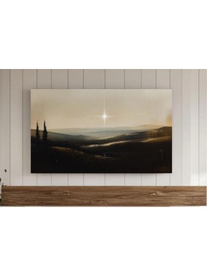 Ninastore Samsung Frame Tv - Beytüllahim Yıldız Manzarası Tv Duvar Sanatı Minimalist Noel Doğuş Sahnesi Kutsal