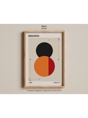 Ninastore Bauhaus Çemberleri 1 Baskı Soyut Geometrik Çemberler Baskısı 1929 Bauhaus Sanat Tarzı Cesur Minimali