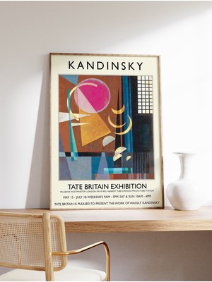 Ninastore Vasily Kandinsky Sergi Posteri Scharf-Ruhig Soyut Duvar Sanat Dekoru Kandinsky Sanat Baskı Bauhaus D