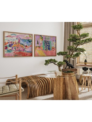 Ninastore 2'li Henri Matisse Poster Seti: Açık Pencere Posteri, Collioure Manzarası Baskısı, Henri Matisse Duv