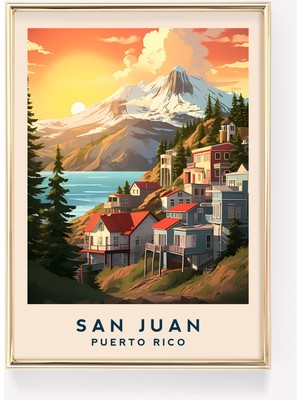 Ninastore San Juan Seyahat Posteri | Porto Riko Seyahat Dekorasyonu | Porto Riko Posteri | San Juan Baskısı |