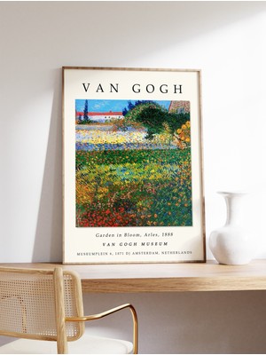 Ninastore Van Gogh Sergisi Posteri Çiçek Açmış Bahçe - Arles Van Gogh Sanat Baskısı Çiçekli Duvar Sanatı Çiçek