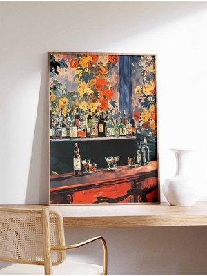 Ninastore Retro Kokteyl Bar Baskısı Vintage Kokteyl Posteri Yiyecek ve Içecek Sanatı Mutfak Posteri Mutfak Dek