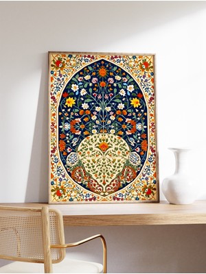 Ninastore Islami Çiçek Sanatı Posteri Geleneksel Islami Desen Baskısı Islami Geometrik Sanat Eseri Arapça Kali