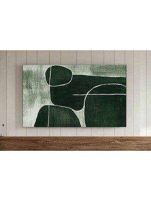 Ninastore Soyut Yeşil Samsung Çerçeveli Tv Duvar Sanatı Wabi-Sabi Japandi Iç Dekorasyon Samsung Ekran Koruyucu