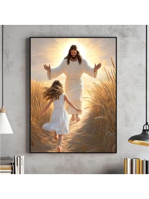 Ninastore Bir Inanç Sıçraması Duvar Sanatı Hristiyan Sanatı Isa ve Kız Çocuk Sanatı Isa Tablosu Lds Sanatı Inc