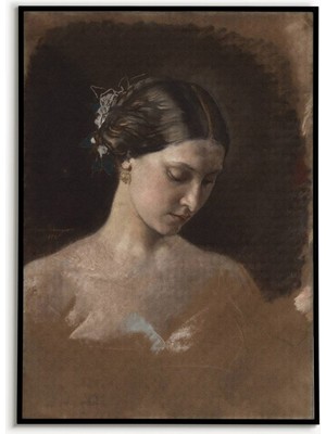 Ninastore Jean-Baptiste-Antoine-Emile Béranger'in Bir Kadın Portresi Posteri Duvar Sanatı Poster Baskısı Duvar