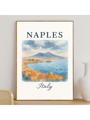 Ninastore Napoli Vintage Seyahat Posteri Italya Duvar Sanatı Napoli Baskısı Seyahat Dekorasyonu Hediye