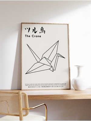 Ninastore Japon Origami Kuş Posteri Hayvan Baskısı Japon Sanatı Baskısı Hayvan Sanatı Kuş Baskısı Asya Dekoras