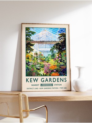 Ninastore Kew Bahçeleri Baskısı Londra Posteri Botanik Bahçeleri Baskısı William Morris Posteri Vintage Duvar