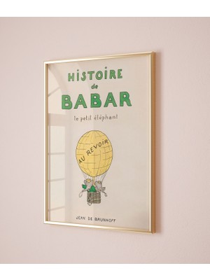 Ninastore Babar Fil Duvar Dekoru, Yazdırılabilir, Tüm Sanat Eserleri, Çocuk Odası Dekorasyonu, Çocuk Odası Duv