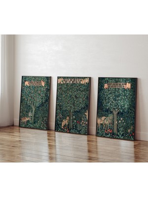 Ninastore 3'lü Set William Morris Posterleri William Morris Baskısı William Morris Duvar Sanatı Orman Sanatı D