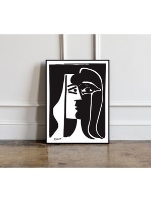 Ninastore Picasso - Kadın Baskısı Pablo Picasso Sergisi Posteri Picasso Sergisi Baskısı Minimalist Baskı Hediy