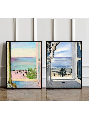 Ninastore 2'li Set Henri Matisse Açık Pencere Posterleri Henri Matisse Sergisi Sanat Baskısı Henri Matisse Duv