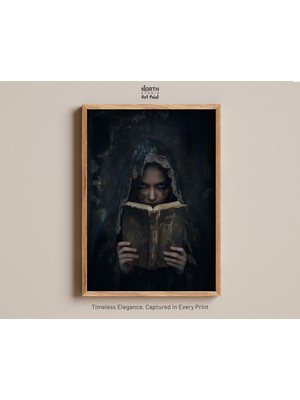 Ninastore Kasvetli Karanlık Akademik Sanat Gotik Duvar Dekoru Vintage Kütüphane Baskısı Edebi Estetik Kitap Te