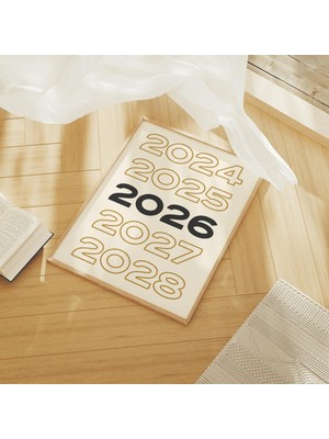 Ninastore 2026 Yeni Yıl Baskısı Dijital Sanat Indirme Siyah ve Altın Yılbaşı Gecesi Baskısı Sevimli Tatil Duva