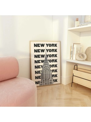 Ninastore New York Şehri Seyahat Baskısı | Dijital Sanat Indirme | Siyah Beyaz Nötr Nyc Seyahat Sergisi Baskıs