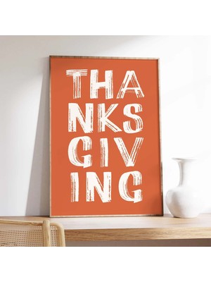 Ninastore Şükran Günü Baskısı | Dijital Sanat Indirme | Sonbahar Duvar Baskısı | Turuncu Sonbahar Sanat Baskıs