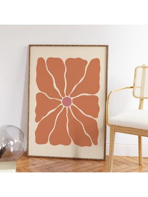Ninastore Boho Soyut Çiçekli Duvar Sanatı Dijital Indirme Minimalist Çiçek Baskısı Modern Retro Sanat Eseri Or