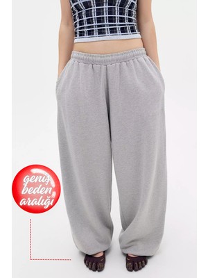 BSBSPOR Baggy Bol Tarz Kesim Paçası Lastikli Eşofman Altı Kışlık Şardonlu Erkek/kadın