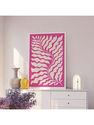 Ninastore Botanik Baskı | Dijital Sanat Indirme | Pembe Soyut Çiçekli Baskı Sanatı | Sevimli ve Trend Duvar Sa