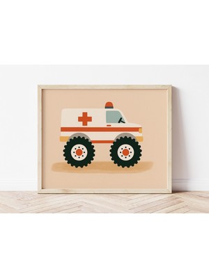 Ninastore Canavar Kamyon Baskısı: Erkek Çocuk Odası Araç Sanatı (Dijital Indirme)