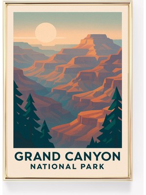 Ninastore Büyük Kanyon Seyahat Posteri Arizona Duvar Sanatı Büyük Kanyon Baskısı Vintage Kanvas Dekor Arizona