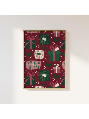 Ninastore Noel Hediyeleri Duvar Sanatı Dijital Indirme Tatil Hediyesi Desenli Yazdırılabilir Şenlikli Noel Dek