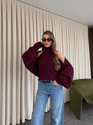 Laluvia Bordo Triko Bolero Takım - 601117