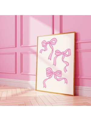 Ninastore Kurdele Fiyonk Baskısı | Dijital Sanat Indirme | Balletcore Duvar Sanatı | Sevimli Çocuk Odası Duvar
