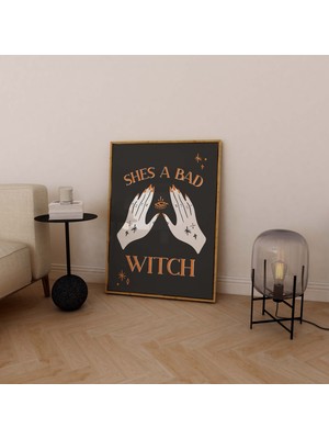 Ninastore "o Kötü Bir Cadı" Baskısı | Dijital Sanat Indirme | Sevimli Siyah Gotik Yazdırılabilir Sanat Posteri