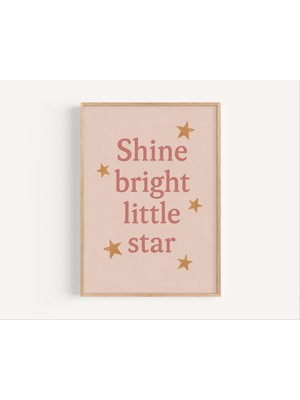 Ninastore Yıldız Temalı Bebek Odası Baskısı: Parlak Parılda Sözü Pastel Bebek Dekorasyonu (Dijital Indirme)