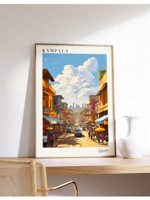 Ninastore Kampala Seyahat Posteri | Uganda Seyahat Dekorasyonu | Uganda Posteri | Kampala Baskısı | Seyahat Ba