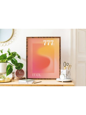 Ninastore Melek Numarası 777 Şans Baskısı | Dijital Sanat Indirme | Ruhsal Tezahür Gradyan Aura Duvar Sanatı |