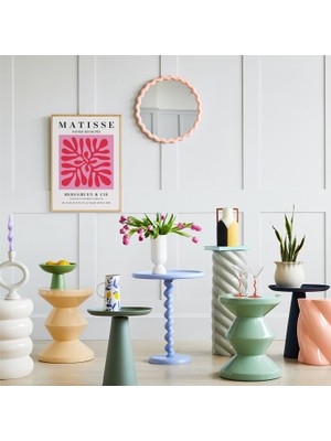 Ninastore Matisse Sergisi Baskısı | Dijital Sanat Indirme | Pembe Kırmızı Kağıt Kesimleri Fransız Soyut Baskı