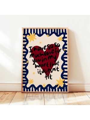 Ninastore Seni Çok Seviyorum Baskılı Boho Çocuk Odası Olumlu Onaylamalar Posteri Oyun Odası Duvar Dekoru Çerçe