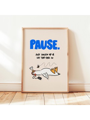 Ninastore Duraklat Ördek Baskılı Olumlu Onaylamalar Posteri Çocuklar Için Motivasyonel Dekorasyon Sevimli Ofis