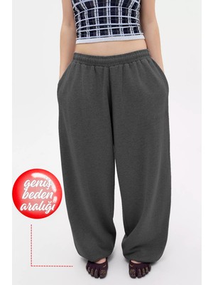 BSBSPOR Baggy Bol Tarz Kesim Paçası Lastikli Eşofman Altı Kışlık Şardonlu Erkek/kadın