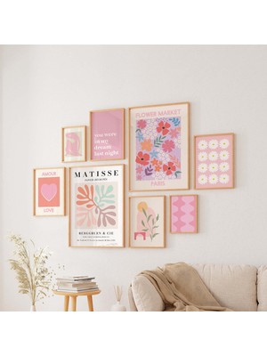 Ninastore Pembe Galeri Duvar Seti Dijital Sanat Indirme 10 Baskı Boho Matisse Baskı Sanatı Trend Duvar Sanatı