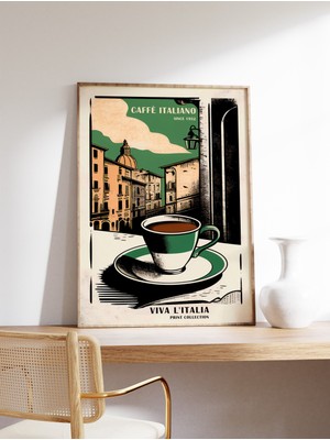 Ninastore Italyan Kahve Posteri, Kahve Illüstrasyon Baskısı, Mutfak Dekorasyonu, Vintage Kahve Baskısı, Italya