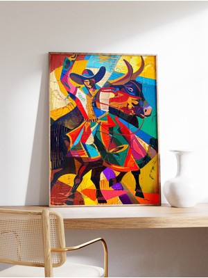Ninastore Geleneksel Ispanyol Sanatı Ispanyol Boğa Posteri Picasso Duvar Sanatı Vintage Ispanyol Dekorasyonu M