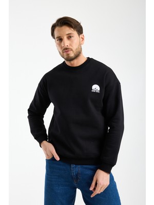 Nord Saga Bisiklet Yaka Sweatshirt Oversize %100 Pamuk