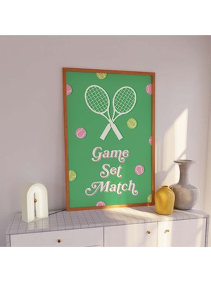 Ninastore Tenis Baskısı | Dijital Sanat Indirme | Yeşil Tenis Duvar Sanatı | Trend Pastel Duvar Sanatı | Sevim