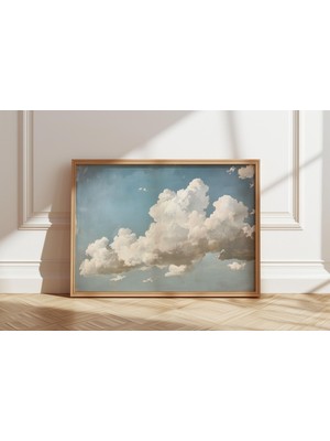 Ninastore Bulut Vintage Duvar Sanatı Posteri Bulut Tablosu Duvar Sanatı Baskısı Ev Dekorasyonu Sergi Posteri V