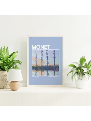 Ninastore Monet Sergisi Baskısı | Dijital Sanat Indirme | Mavi Claude Monet Vintage Fransız Baskı Sanatı | Şir