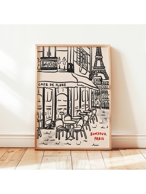 Ninastore Paris Şehri Retro Baskılı Eyfel Kulesi Fransa Posteri Avrupa Seyahat Duvar Sanatı Dekorasyonu