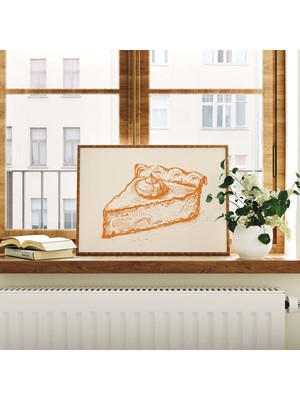 Ninastore Pasta Dilimi Baskı Dijital Sanat Indirme Şükran Günü Duvar Sanatı Arkadaşlar Günü Posteri Sonbahar D